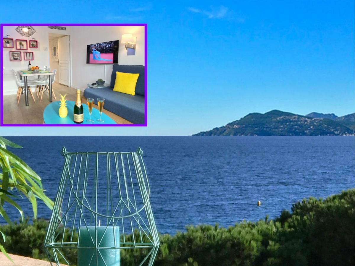 Zen Beach Cannes Sea View Apartment Beach In Front X2 Pools-Ac-Clim-Wifi-Free Parking Inside Bagian luar foto