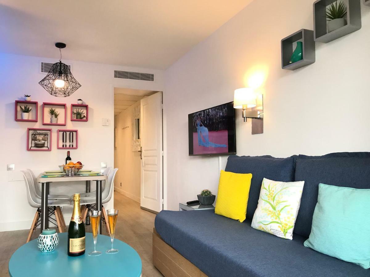 Zen Beach Cannes Sea View Apartment Beach In Front X2 Pools-Ac-Clim-Wifi-Free Parking Inside Bagian luar foto